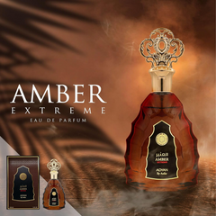 Amber Extreme Eau de Parfum – 100ML (3.4 fl oz) | Unisex Fragrance with Pheromones | Long-Lasting Luxury Scent | Authentic Arabian Perfume