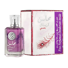 Mahasin Crystal Violet with DEO for Women EDP - 100ML (3.4 oz) by Lattafa
