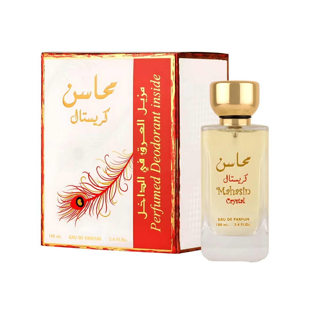 Mahasin Crystal for Women Eau De Parfum - 100ML with Deo by Lattafa Perfumes of Arabia