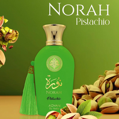 Norah Pistachio Eau de Parfum for Women – 100ML (3.4 fl oz) | Original Dubai Fragrance | Pistachio, Ice Cream & Bergamot Notes