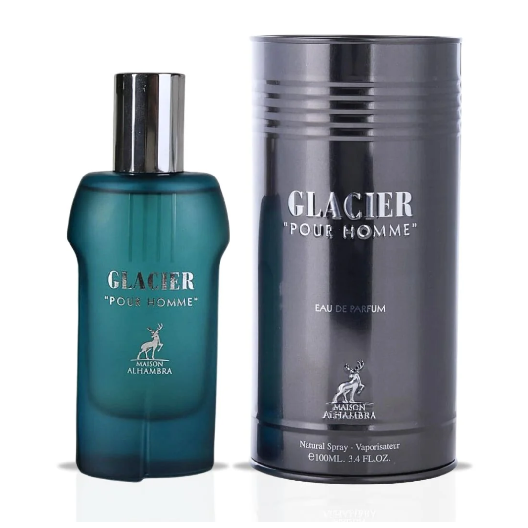 Glacier Pour Homme Eau De Parfum Spray 100ML (3.4 OZ) By Maison Alhambra | Long Lasting, Fresh, Spicy, Luxurious Fragrance.-1