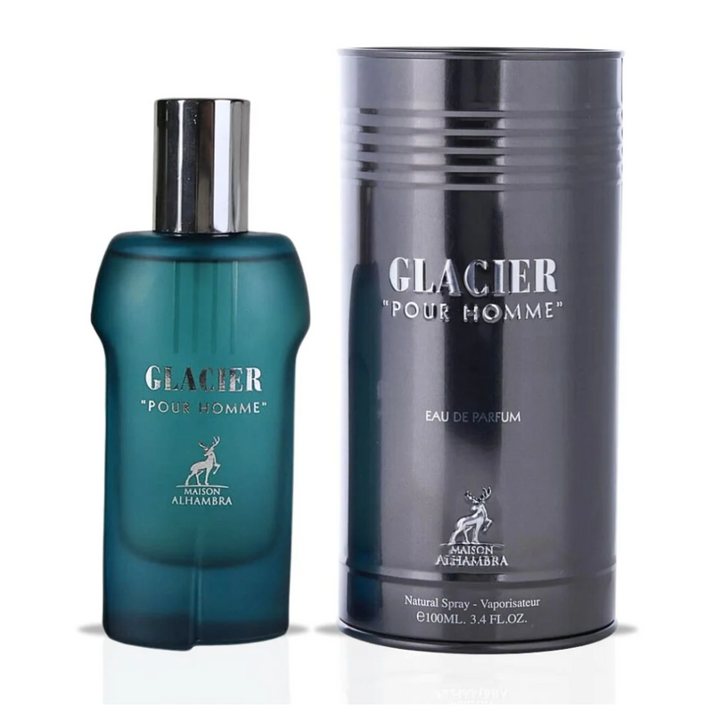 Glacier Pour Homme Eau De Parfum Spray 100ML (3.4 OZ) By Maison Alhambra | Long Lasting, Fresh, Spicy, Luxurious Fragrance.-1