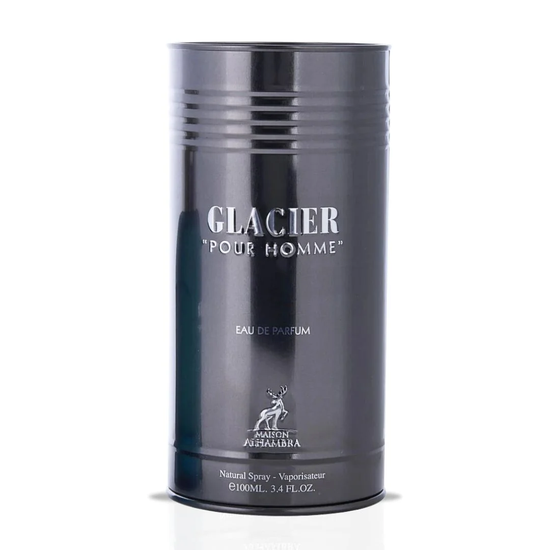 Glacier Pour Homme Eau De Parfum Spray 100ML (3.4 OZ) By Maison Alhambra | Long Lasting, Fresh, Spicy, Luxurious Fragrance.