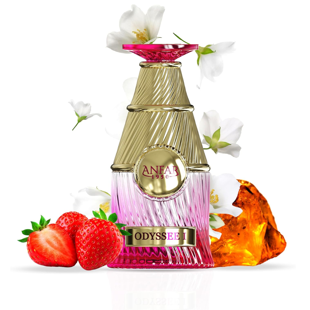 ANFAR 1950 Odyssee I Pour Femme Extrait de Parfum – Luxury Women’s Perfume | 100ml | Fruity Blend of Strawberry, Raspberry, Blackberry & Sour Cherry