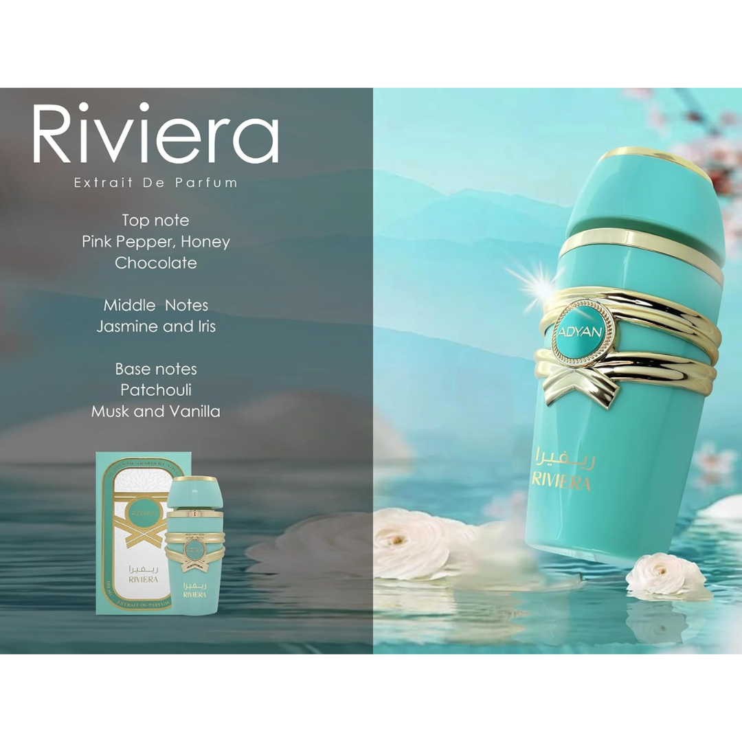 Riviera Pastels of Arabia Extrait de Parfum – 100ML (3.4 fl oz) | Luxurious Women’s Fragrance with Caramel, Vanilla & White Musk | Long-Lasting Elegance