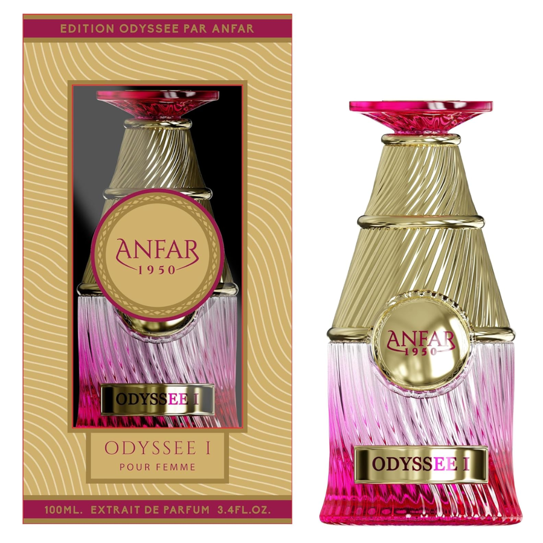 ANFAR 1950 Odyssee I Pour Femme Extrait de Parfum – Luxury Women’s Perfume | 100ml | Fruity Blend of Strawberry, Raspberry, Blackberry & Sour Cherry