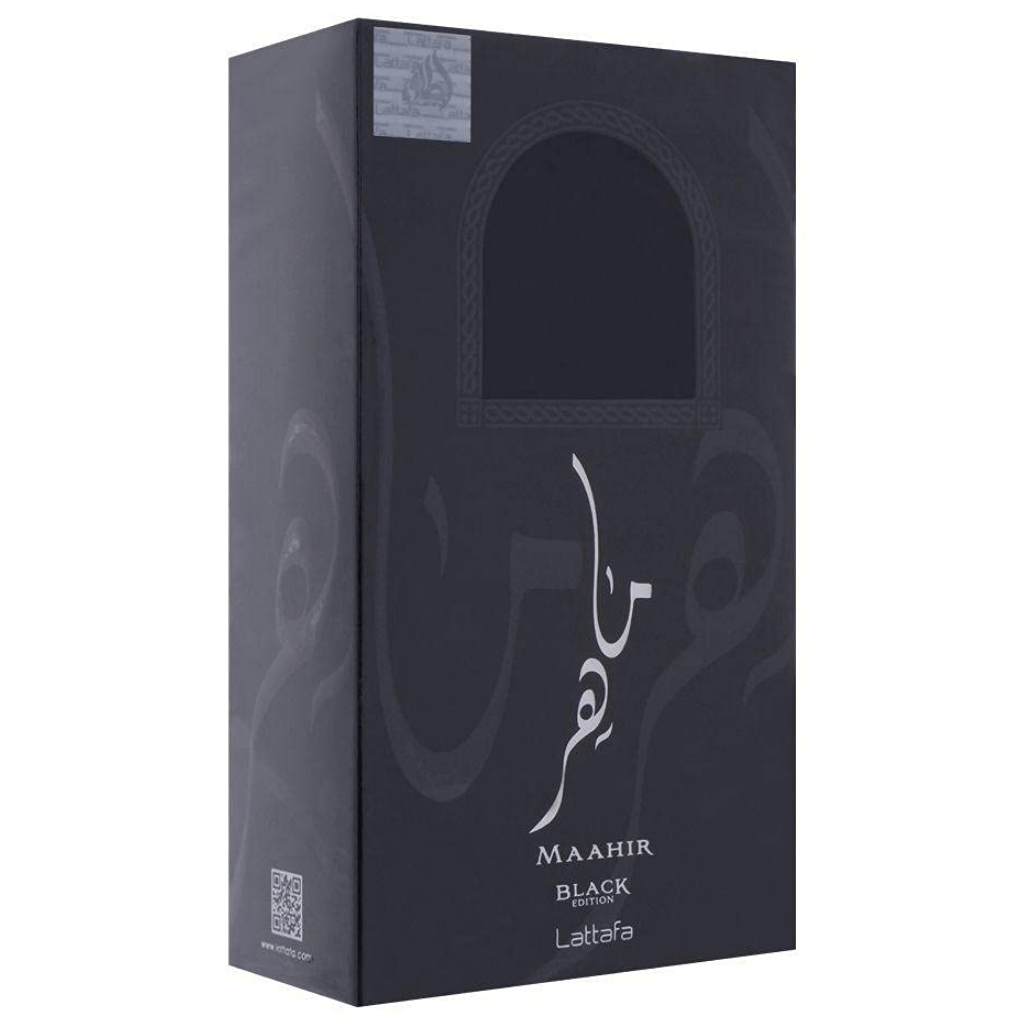 Lattafa Maahir Black Edition Eau de Parfum – Unisex Luxury Fragrance, 3.4 oz | Bold, Spicy & Woody Scent-4