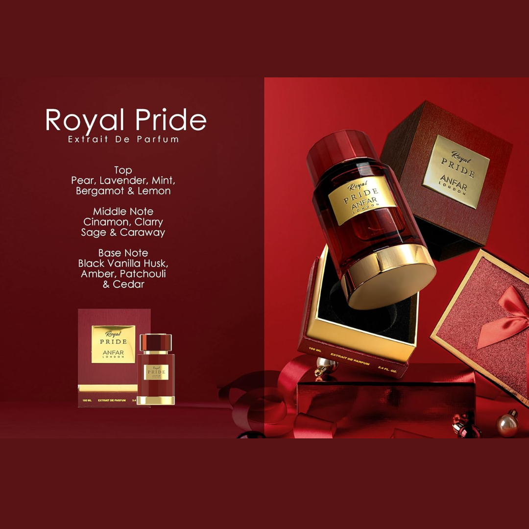 Royal Pride Extrait de Parfum Pour Homme – 3.4 fl oz (100ML) | Bold & Sophisticated Men’s Fragrance with Pear, Lavender, Mint, and Bergamot-3