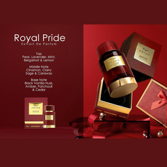 Royal Pride Extrait de Parfum Pour Homme – 3.4 fl oz (100ML) | Bold & Sophisticated Men’s Fragrance with Pear, Lavender, Mint, and Bergamot