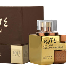 Lattafa 24 Carat Pure Gold spray for unisex 3.4 Oz-3